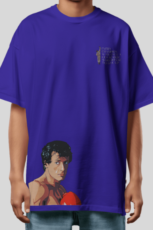 Men’s Rocky Balboa Oversized Premium Heavy Fabric Printed T-Shirt