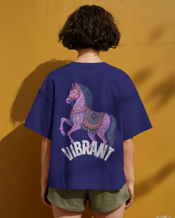 Desi Vibes Only T-shirt For Women Oversized Premium Fabric T-Shirt - Image 3