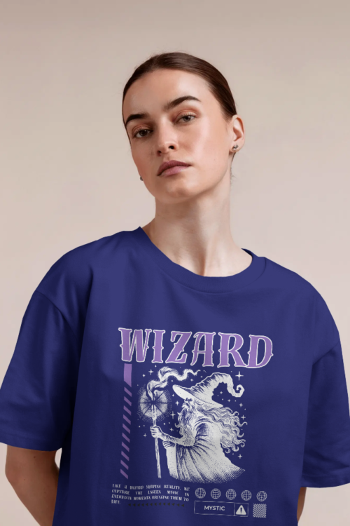Wizard T-shirt For Women Oversized Premium Fabric T-Shirt