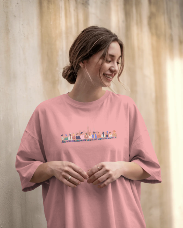 Serve Humanity T-shirt For Women Oversized Premium Fabric T-Shirt - Image 4