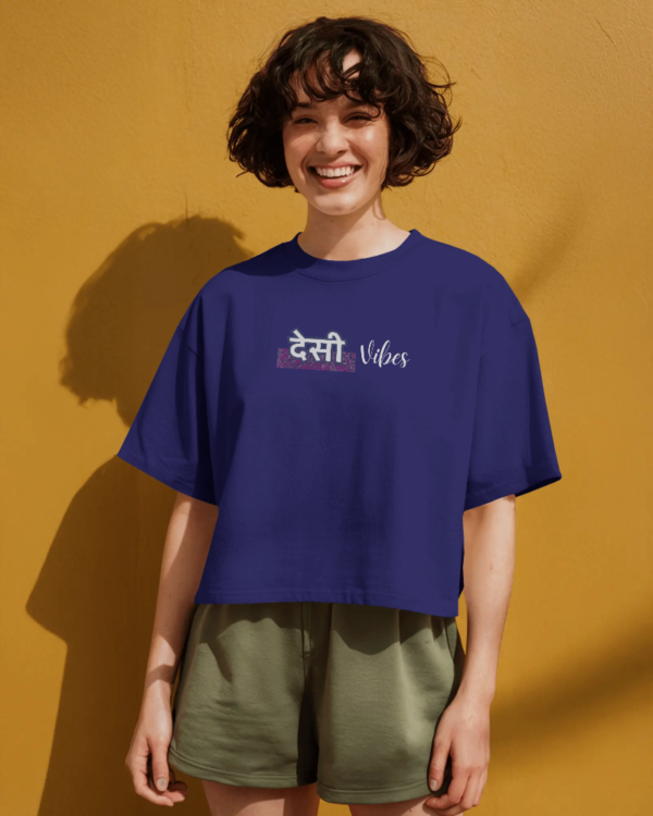 Desi Vibes Only T-shirt For Women Oversized Premium Fabric T-Shirt