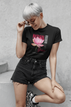 Women's Natural Grace Regular Graphic Printed T-Shirt