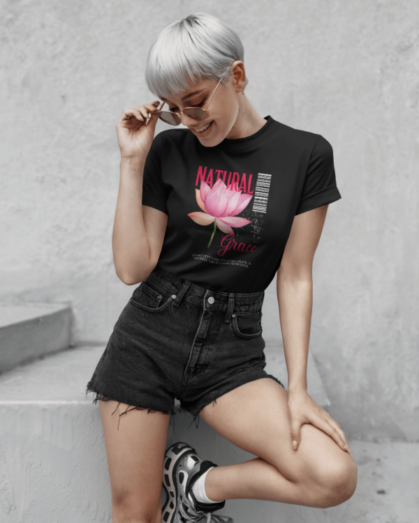 Women's Natural Grace Regular Graphic Printed T-Shirt